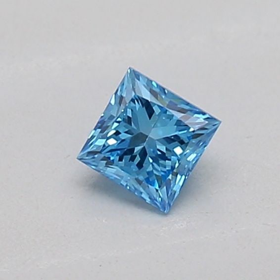 Loose Diamond - PRINCESS 0.15ct Fancy Vivid Blue VS1: Loose Diamond - PRINCESS 0.15ct Fancy Vivid Blue VS1 Source: This is a real non-mined Diamond that has been grown in a lab Shape: PRINCESS Carats: 0.15 Color: Fancy Vivid Blue Certification: IGI Addit
