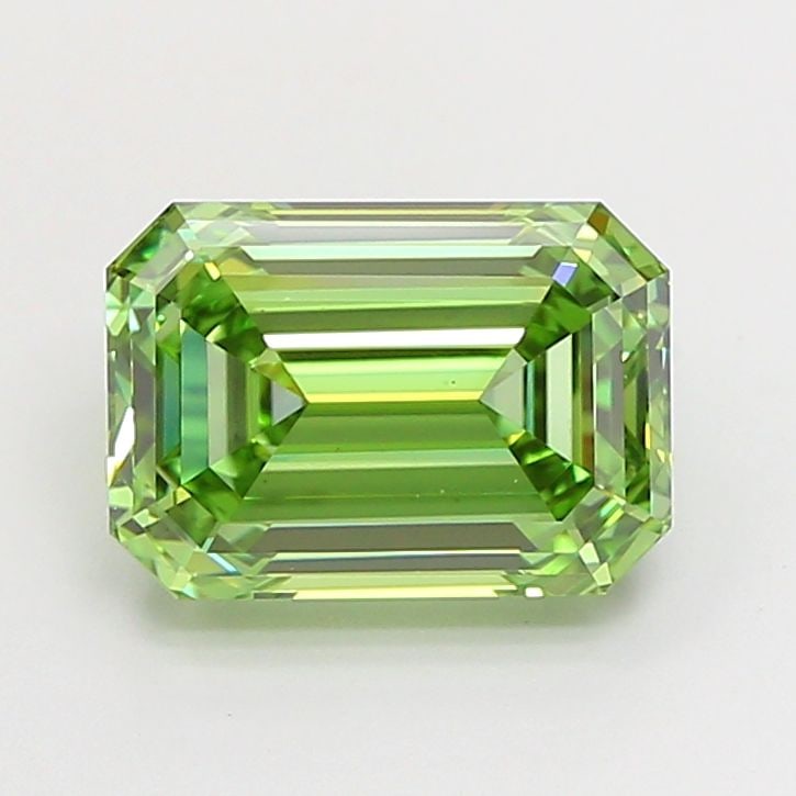 Loose Diamond - EMERALD 3.01ct Fancy Vivid Green VS1: Loose Diamond - EMERALD 3.01ct Fancy Vivid Green VS1 Source: This is a real non-mined Diamond that has been grown in a lab Shape: EMERALD Carats: 3.01 Color: Fancy Vivid Green Certification: IGI Video