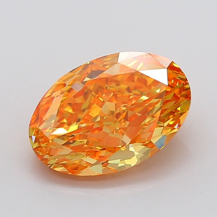 Loose Diamond - OVAL 7.09ct Fancy Vivid Pink Orange VS1: Loose Diamond - OVAL 7.09ct Fancy Vivid Pink Orange VS1 Source: This is a real non-mined Diamond that has been grown in a lab Shape: OVAL Carats: 7.09 Color: Fancy Vivid Pink Orange Certification: IGI