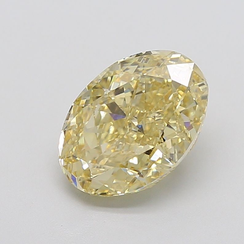 Loose Diamond - OVAL 4.94ct Fancy Light Yellow VS1: Loose Diamond - OVAL 4.94ct Fancy Light Yellow VS1 Source: This is a real non-mined Diamond that has been grown in a lab Shape: OVAL Carats: 4.94 Color: Fancy Light Yellow Certification: IGI Video: