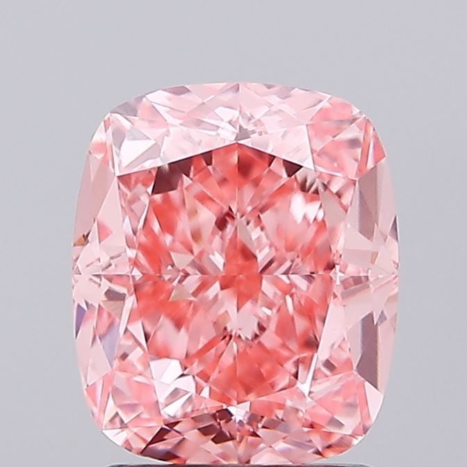Loose Diamond - CUSHION MODIFIED 2.23ct Fancy Vivid Pink VVS2: Loose Diamond - CUSHION MODIFIED 2.23ct Fancy Vivid Pink VVS2 Source: This is a real non-mined Diamond that has been grown in a lab Shape: CUSHION MODIFIED Carats: 2.23 Color: Fancy Vivid Pink Certifi