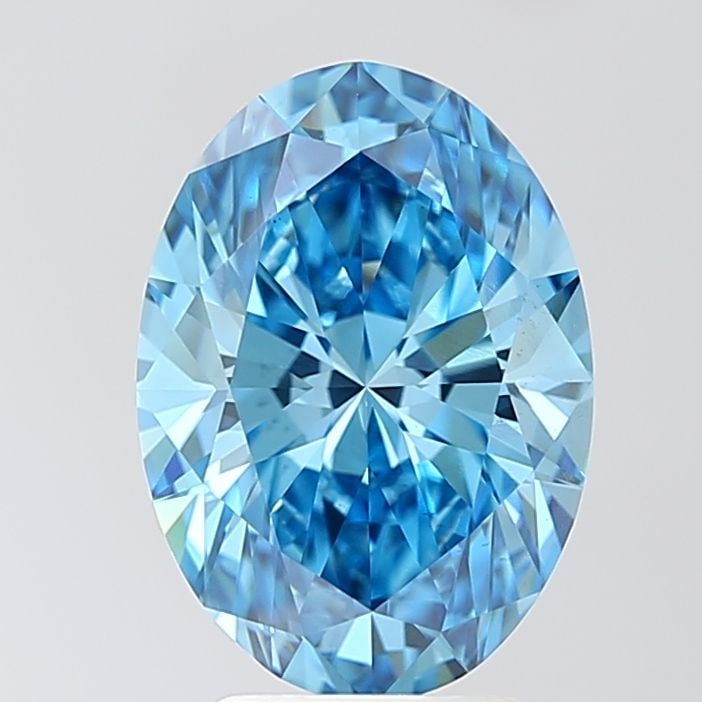 Loose Diamond - OVAL 3.03ct Fancy Vivid Blue VS1: Loose Diamond - OVAL 3.03ct Fancy Vivid Blue VS1 Source: This is a real non-mined Diamond that has been grown in a lab Shape: OVAL Carats: 3.03 Color: Fancy Vivid Blue Certification: IGI Video: