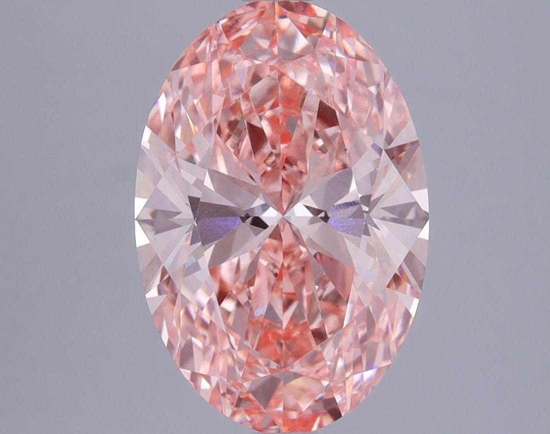 Loose Diamond - OVAL 4.17ct Fancy Vivid Pink VS1: Loose Diamond - OVAL 4.17ct Fancy Vivid Pink VS1 Source: This is a real non-mined Diamond that has been grown in a lab Shape: OVAL Carats: 4.17 Color: Fancy Vivid Pink Certification: IGI Video: