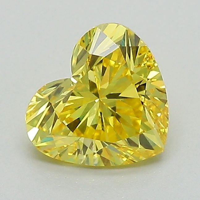 Loose Diamond - HEART 1.08ct Fancy Vivid Yellow VVS2: Loose Diamond - HEART 1.08ct Fancy Vivid Yellow VVS2 Source: This is a real non-mined Diamond that has been grown in a lab Shape: HEART Carats: 1.08 Color: Fancy Vivid Yellow Certification: IGI Video: