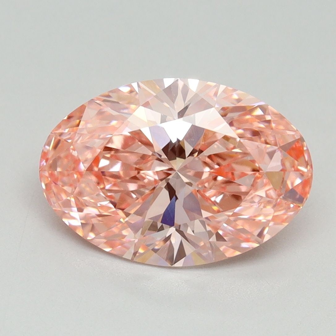 Loose Diamond - OVAL 3.02ct Fancy Vivid Pink VS1: Loose Diamond - OVAL 3.02ct Fancy Vivid Pink VS1 Source: This is a real non-mined Diamond that has been grown in a lab Shape: OVAL Carats: 3.02 Color: Fancy Vivid Pink Certification: IGI Video: