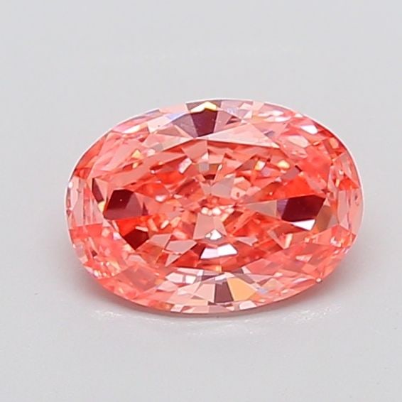 Loose Diamond - OVAL 1.46ct Fancy Vivid Orangey Pink VS1: Loose Diamond - OVAL 1.46ct Fancy Vivid Orangey Pink VS1 Source: This is a real non-mined Diamond that has been grown in a lab Shape: OVAL Carats: 1.46 Color: Fancy Vivid Orangey Pink Certification: I