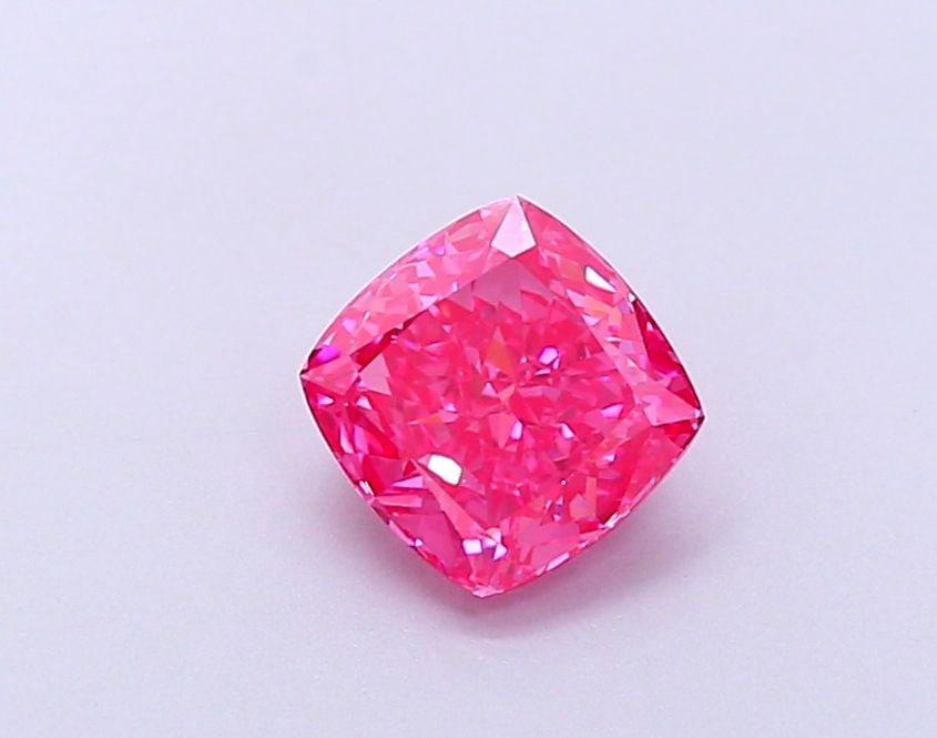 Loose Diamond - CUSHION MODIFIED 1.04ct Fancy Vivid Pink VS1: Loose Diamond - CUSHION MODIFIED 1.04ct Fancy Vivid Pink VS1 Source: This is a real non-mined Diamond that has been grown in a lab Shape: CUSHION MODIFIED Carats: 1.04 Color: Fancy Vivid Pink Certific