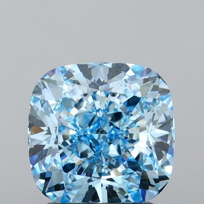 Loose Diamond - CUSHION BRILLIANT 3.0ct Fancy Intense Blue VS1: Loose Diamond - CUSHION BRILLIANT 3.0ct Fancy Intense Blue VS1 Source: This is a real non-mined Diamond that has been grown in a lab Shape: CUSHION BRILLIANT Carats: 3.0 Color: Fancy Intense Blue