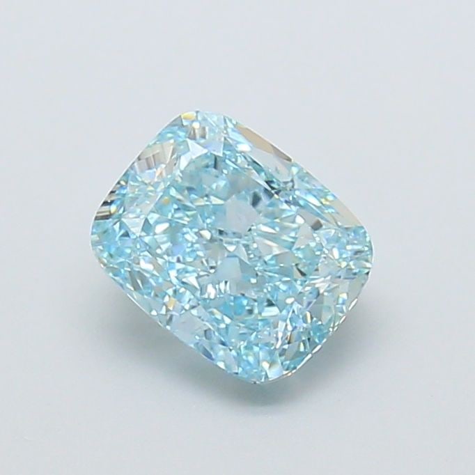 Loose Diamond - CUSHION 1.53ct Fancy Vivid Blue VVS2: Loose Diamond - CUSHION 1.53ct Fancy Vivid Blue VVS2 Source: This is a real non-mined Diamond that has been grown in a lab Shape: CUSHION Carats: 1.53 Color: Fancy Vivid Blue Certification: IGI Video: