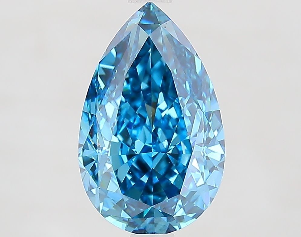 Loose Diamond - PEAR 3.1ct Fancy Vivid Blue VS1: Loose Diamond - PEAR 3.1ct Fancy Vivid Blue VS1 Source: This is a real non-mined Diamond that has been grown in a lab Shape: PEAR Carats: 3.1 Color: Fancy Vivid Blue Certification: IGI Video: