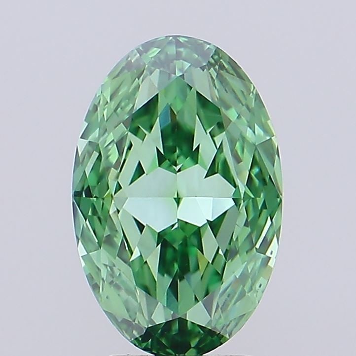 Loose Diamond - OVAL 3.77ct Fancy Vivid Green VS1: Loose Diamond - OVAL 3.77ct Fancy Vivid Green VS1 Source: This is a real non-mined Diamond that has been grown in a lab Shape: OVAL Carats: 3.77 Color: Fancy Vivid Green Certification: IGI Video: