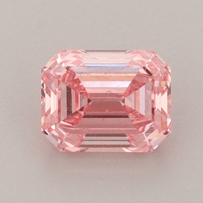 Loose Diamond - EMERALD 0.97ct Fancy Vivid Pink VS2: Loose Diamond - EMERALD 0.97ct Fancy Vivid Pink VS2 Source: This is a real non-mined Diamond that has been grown in a lab Shape: EMERALD Carats: 0.97 Color: Fancy Vivid Pink Certification: IGI