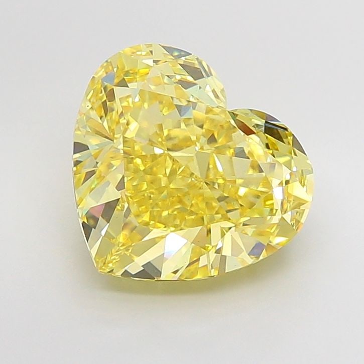 Loose Diamond - HEART 8.54ct Fancy Vivid Yellow VS1: Loose Diamond - HEART 8.54ct Fancy Vivid Yellow VS1 Source: This is a real non-mined Diamond that has been grown in a lab Shape: HEART Carats: 8.54 Color: Fancy Vivid Yellow Certification: IGI Video: