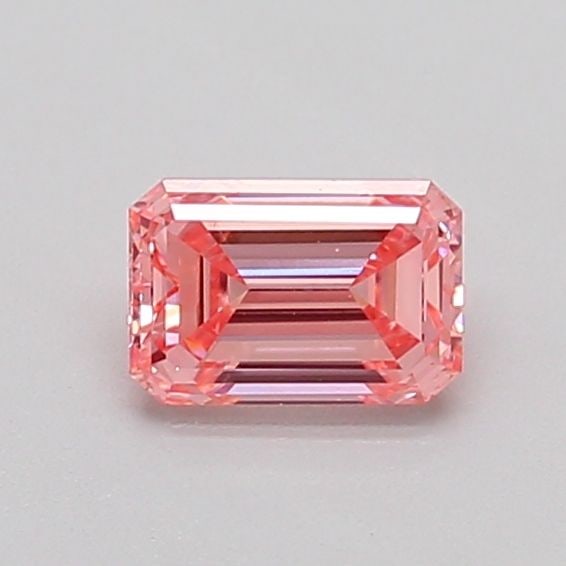 Loose Diamond - EMERALD 0.5ct Fancy Vivid Pink SI1: Loose Diamond - EMERALD 0.5ct Fancy Vivid Pink SI1 Source: This is a real non-mined Diamond that has been grown in a lab Shape: EMERALD Carats: 0.5 Color: Fancy Vivid Pink Certification: IGI Video: