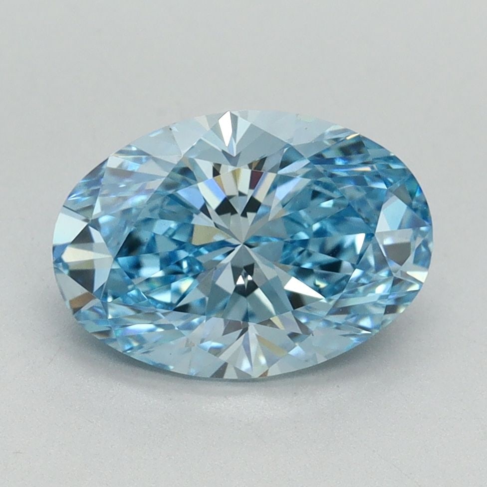 Loose Diamond - OVAL 2.14ct Fancy Vivid Blue VS1: Loose Diamond - OVAL 2.14ct Fancy Vivid Blue VS1 Source: This is a real non-mined Diamond that has been grown in a lab Shape: OVAL Carats: 2.14 Color: Fancy Vivid Blue Certification: IGI Video: