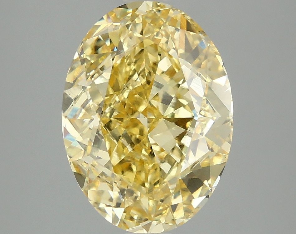 Loose Diamond - OVAL 4.01ct Fancy Vivid Yellow VS1: Loose Diamond - OVAL 4.01ct Fancy Vivid Yellow VS1 Source: This is a real non-mined Diamond that has been grown in a lab Shape: OVAL Carats: 4.01 Color: Fancy Vivid Yellow Certification: IGI Video: