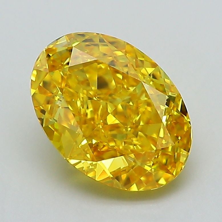 Loose Diamond - OVAL 2.04ct Fancy Vivid Yellow VS1: Loose Diamond - OVAL 2.04ct Fancy Vivid Yellow VS1 Source: This is a real non-mined Diamond that has been grown in a lab Shape: OVAL Carats: 2.04 Color: Fancy Vivid Yellow Certification: IGI Video: