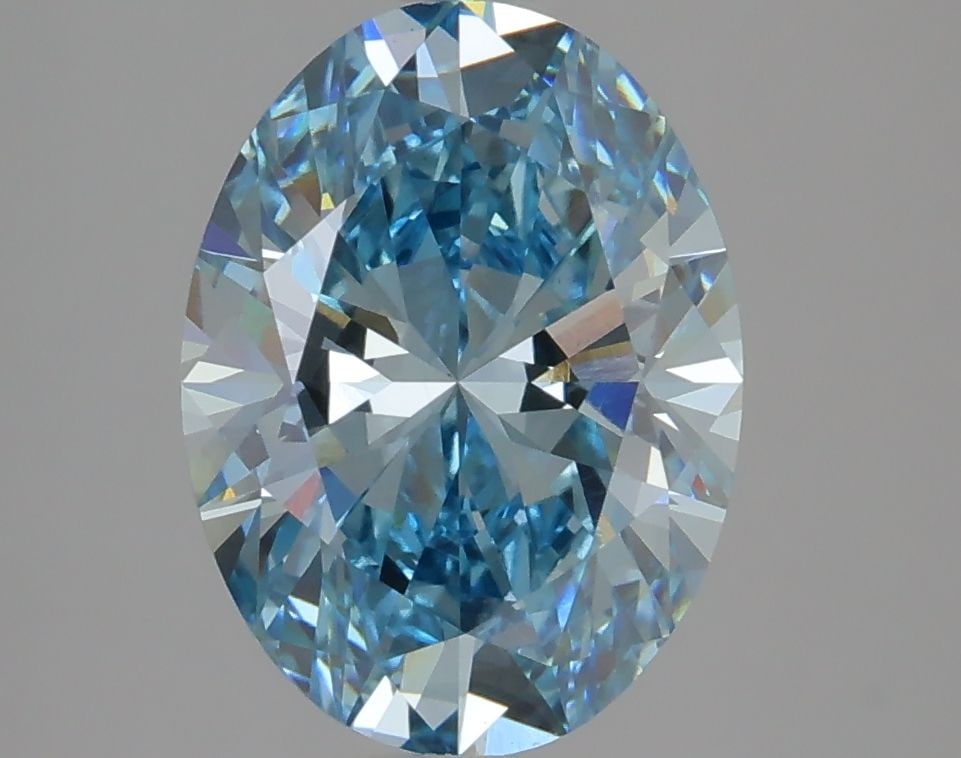 Loose Diamond - OVAL 3.05ct Fancy Vivid Blue VS1: Loose Diamond - OVAL 3.05ct Fancy Vivid Blue VS1 Source: This is a real non-mined Diamond that has been grown in a lab Shape: OVAL Carats: 3.05 Color: Fancy Vivid Blue Certification: IGI Video: