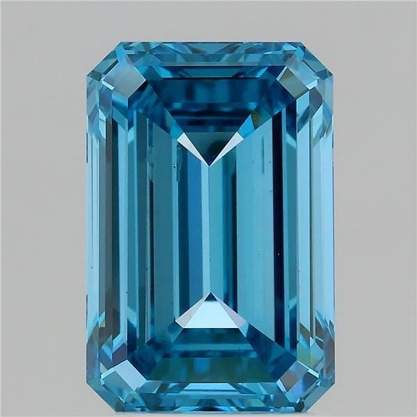 Loose Diamond - EMERALD 3.01ct Fancy Vivid Blue VS1 (1 of 1)
