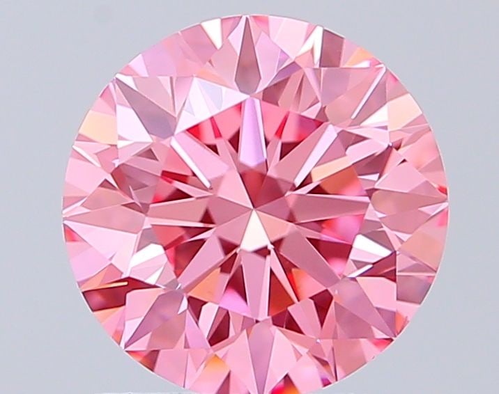 Loose Diamond - ROUND 1.5ct Fancy Vivid Pink VS1: Loose Diamond - ROUND 1.5ct Fancy Vivid Pink VS1 Source: This is a real non-mined Diamond that has been grown in a lab Shape: ROUND Carats: 1.5 Color: Fancy Vivid Pink Certification: IGI Video:
