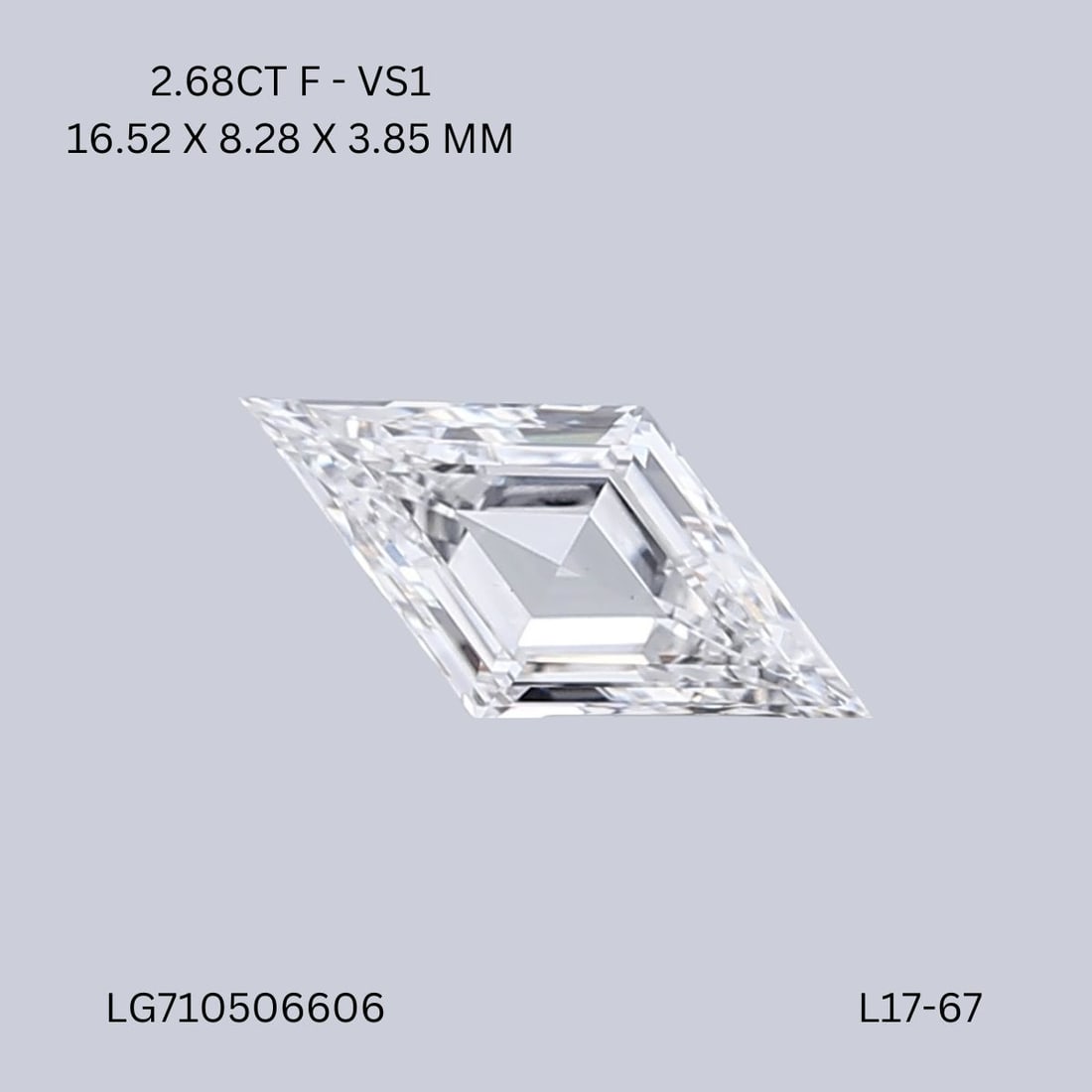 Loose Diamond - LOZENGE 2.68ct F VS1 (1 of 1)