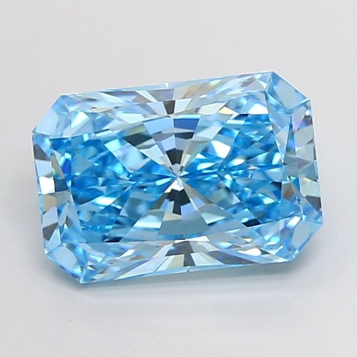 Loose Diamond - RADIANT 4.09ct Fancy Vivid Blue VS1: Loose Diamond - RADIANT 4.09ct Fancy Vivid Blue VS1 Source: This is a real non-mined Diamond that has been grown in a lab Shape: RADIANT Carats: 4.09 Color: Fancy Vivid Blue Certification: IGI Video: