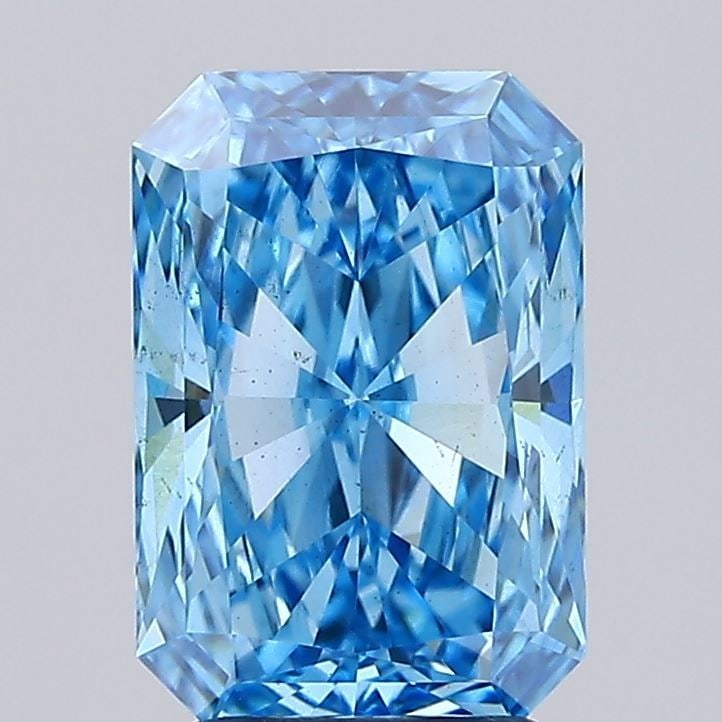 Loose Diamond - RADIANT 2.84ct Fancy Vivid Blue VS2: Loose Diamond - RADIANT 2.84ct Fancy Vivid Blue VS2 Source: This is a real non-mined Diamond that has been grown in a lab Shape: RADIANT Carats: 2.84 Color: Fancy Vivid Blue Certification: IGI Video: