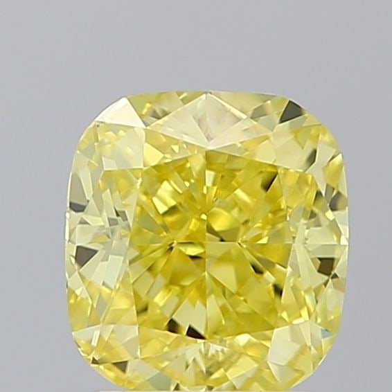 Loose Diamond - CUSHION BRILLIANT 1.62ct Fancy Vivid Yellow VS1 (1 of 1)
