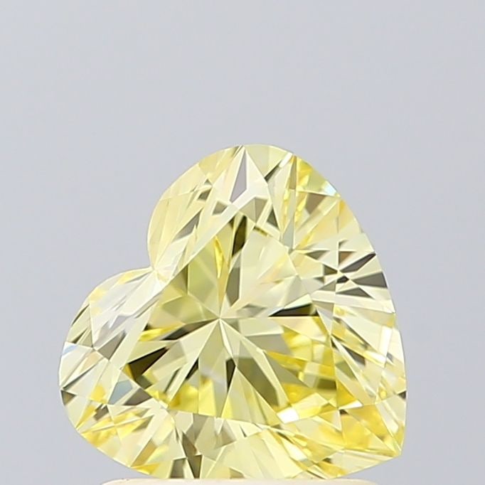 Loose Diamond - HEART 1.05ct Fancy Intense Yellow VS1: Loose Diamond - HEART 1.05ct Fancy Intense Yellow VS1 Source: This is a real non-mined Diamond that has been grown in a lab Shape: HEART Carats: 1.05 Color: Fancy Intense Yellow Certification: IGI Vid