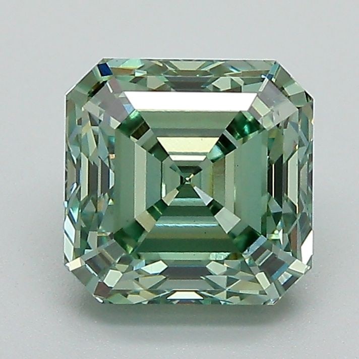 Loose Diamond - SQUARE EMERALD 2.18ct Fancy Intense Green VVS2: Loose Diamond - SQUARE EMERALD 2.18ct Fancy Intense Green VVS2 Source: This is a real non-mined Diamond that has been grown in a lab Shape: SQUARE EMERALD Carats: 2.18 Color: Fancy Intense Green Certi