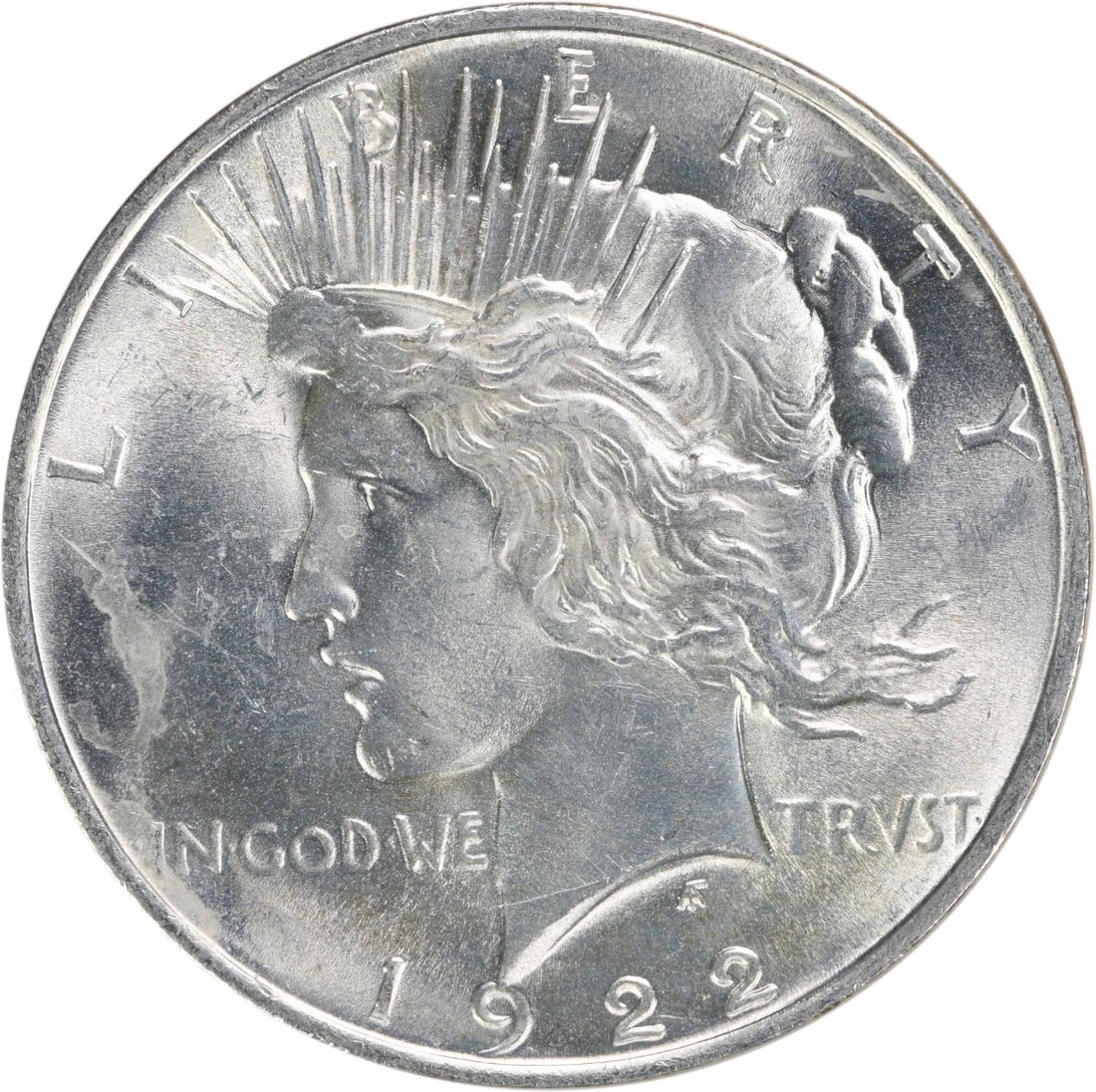 1922 Peace Silver Dollar Choice BU Uncertified Coin: 1922 Peace Silver Dollar Choice BU Uncertified Coin This 1922 Peace Silver Dollar is a remarkable piece of numismatic history, showcasing an uncirculated condition with a grade of Choice BU. Struck in