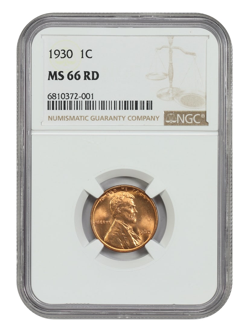 1930 Lincoln Wheat Cent NGC MS66 Red Uncirculated Philadelphia: 1930 Lincoln Wheat Cent NGC MS66 Red Uncirculated Philadelphia This 1930 Lincoln Cent (Wheat Reverse) is graded MS66RD by NGC, featuring a gem red luster and exceptional eye appeal. The coin is uncirc