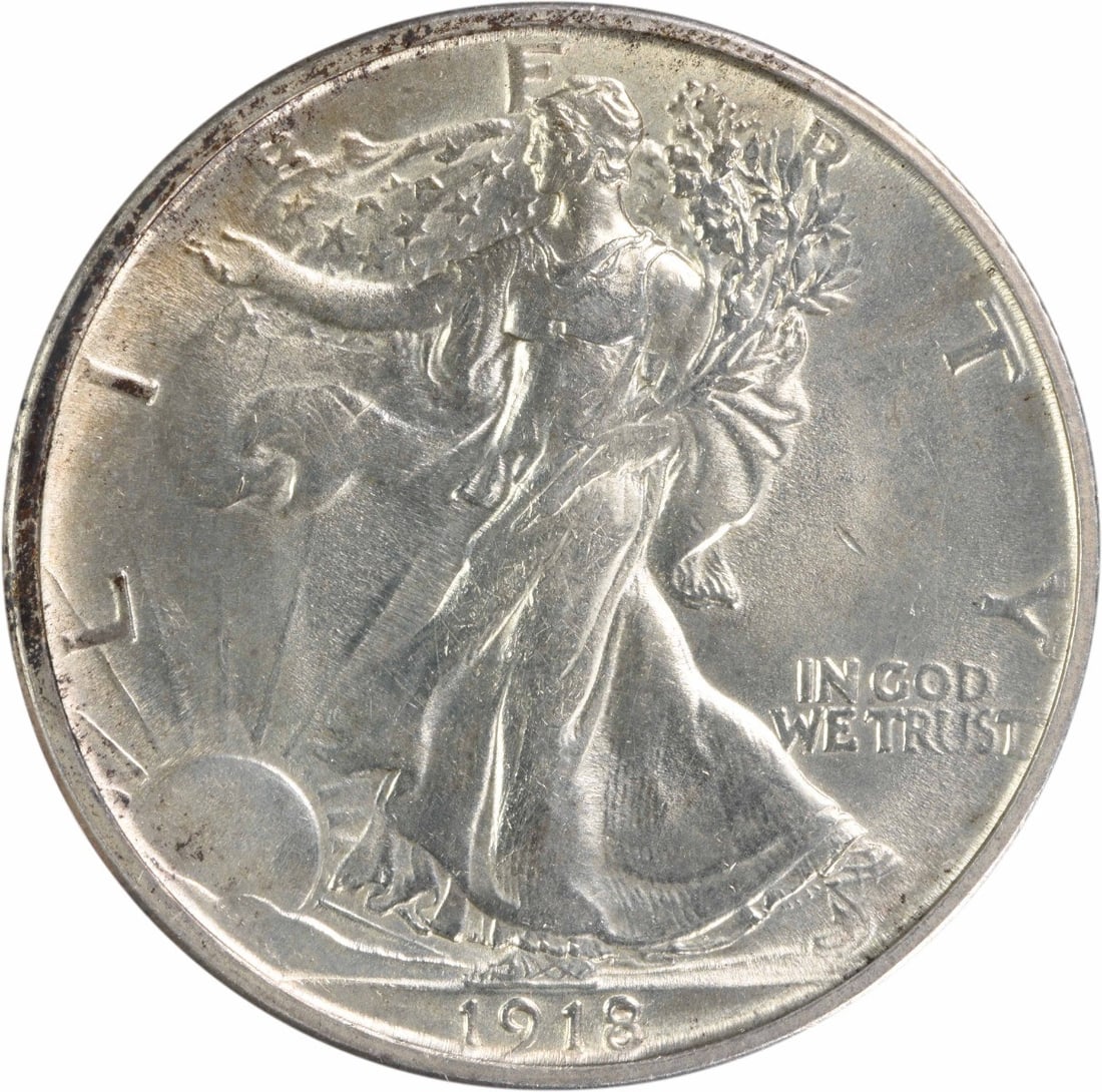 1918-S Walking Liberty Silver Half Dollar Choice BU Uncertified: 1918-S Walking Liberty Silver Half Dollar Choice BU Uncertified This 1918-S Walking Liberty Silver Half Dollar is a remarkable piece of American history, showcasing the iconic design of the Liberty Wa
