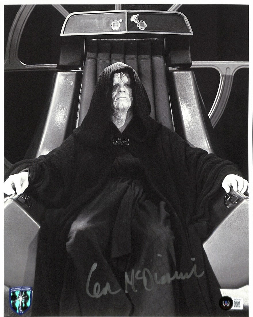Ian McDiarmid Signed 11x14 Emperor Palpatine Photo Beckett Authenticated: Ian McDiarmid Signed 11x14 Emperor Palpatine Photo Beckett Authenticated This is an original signed 11X14 photograph of Ian McDiarmid portraying Emperor Palpatine in Star Wars: Return of the Jedi. The