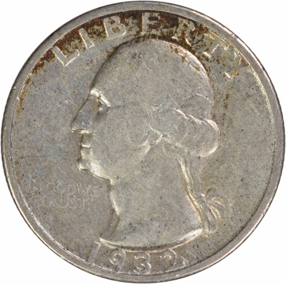 San Francisco Mint 1932 Silver Washington Quarter EF Uncertified: San Francisco Mint 1932 Silver Washington Quarter EF Uncertified This 1932-S Washington Quarter is a circulated coin featuring a composition of 90% silver and 10% copper. Designed by John Flanagan and