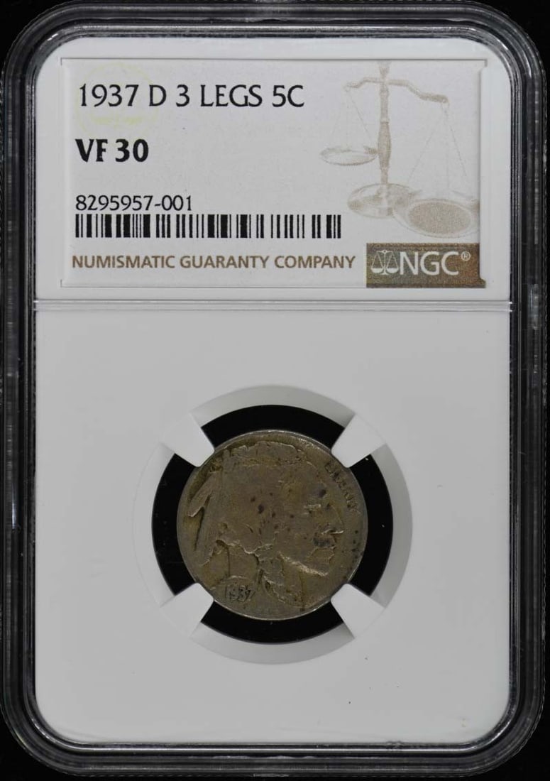 1937-D Buffalo Nickel Type 2 NGC VF30 Certified Coin: 1937-D Buffalo Nickel Type 2 NGC VF30 Certified Coin This 1937-D Buffalo Nickel is a Type 2 coin that has been certified by NGC with a grade of VF30, indicating it is in very fine condition. Minted in