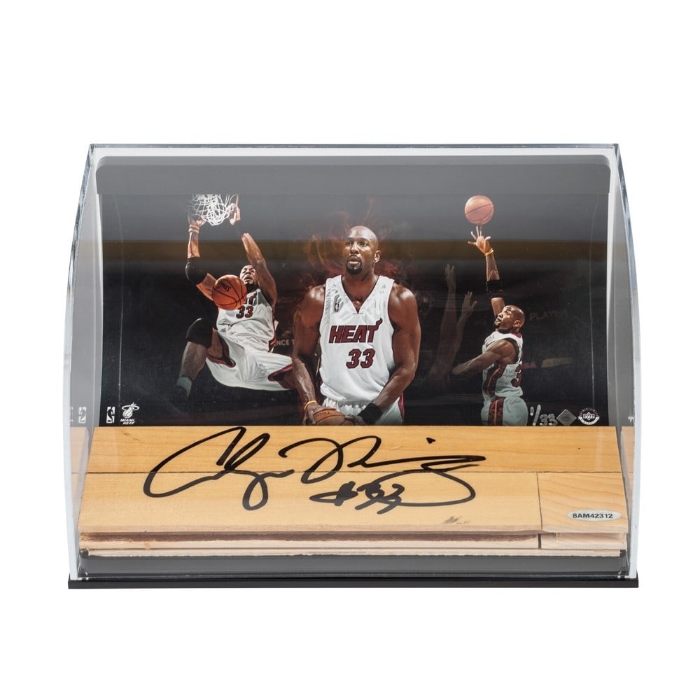 Alonzo Mourning Signed Miami Heat Floor Display Limited #/33: Alonzo Mourning Signed Miami Heat Floor Display Limited #/33 This is an original Alonzo Mourning signed autographed 3X10 floor piece display from his time with the Miami Heat. Limited to only 33 piece