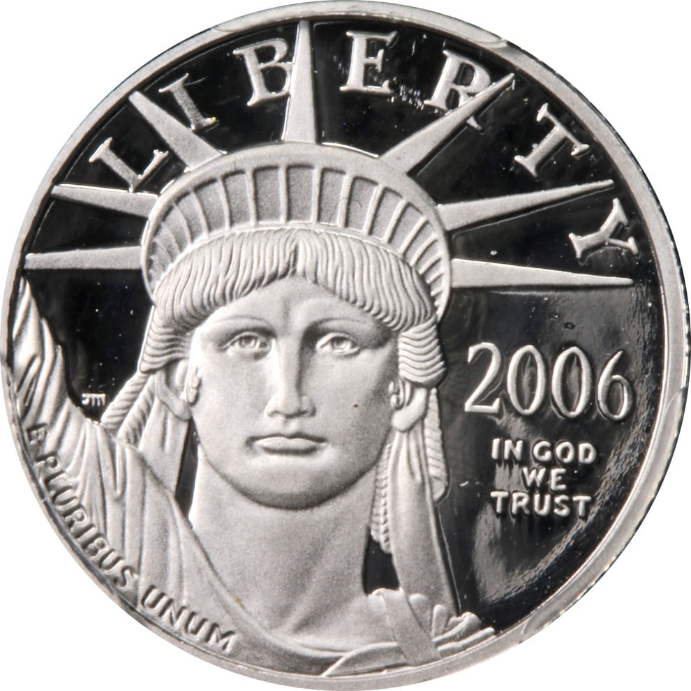 PCGS PR70DCAM 2006-W $10 Platinum Eagle Coin Blue Label: PCGS PR70DCAM 2006-W $10 Platinum Eagle Coin Blue Label This 2006-W Platinum American Eagle $10 coin is graded PR70DCAM by PCGS and features the Blue Label. Struck in 0.9995 fine platinum, this uncirc