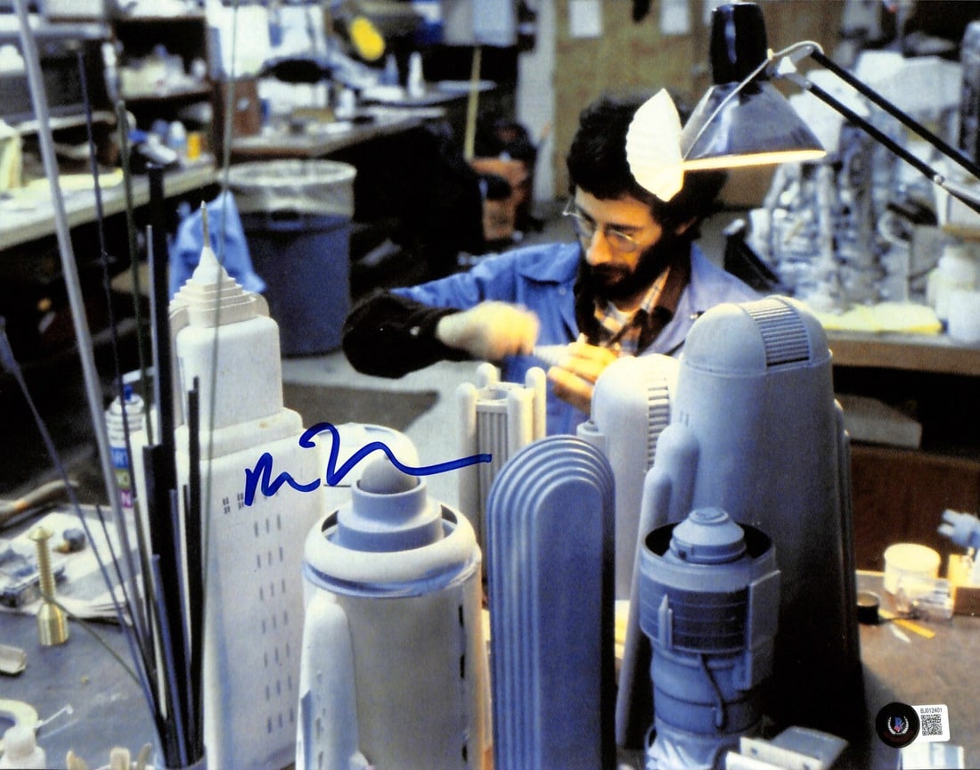 11x14 Star Wars Empire Bespin Photo Signed by Marc Thorpe Beckett Certified: 11x14 Star Wars Empire Bespin Photo Signed by Marc Thorpe Beckett Certified This is an original 11x14 photograph signed by Marc Thorpe, the visual effects artist and model maker at ILM who contributed