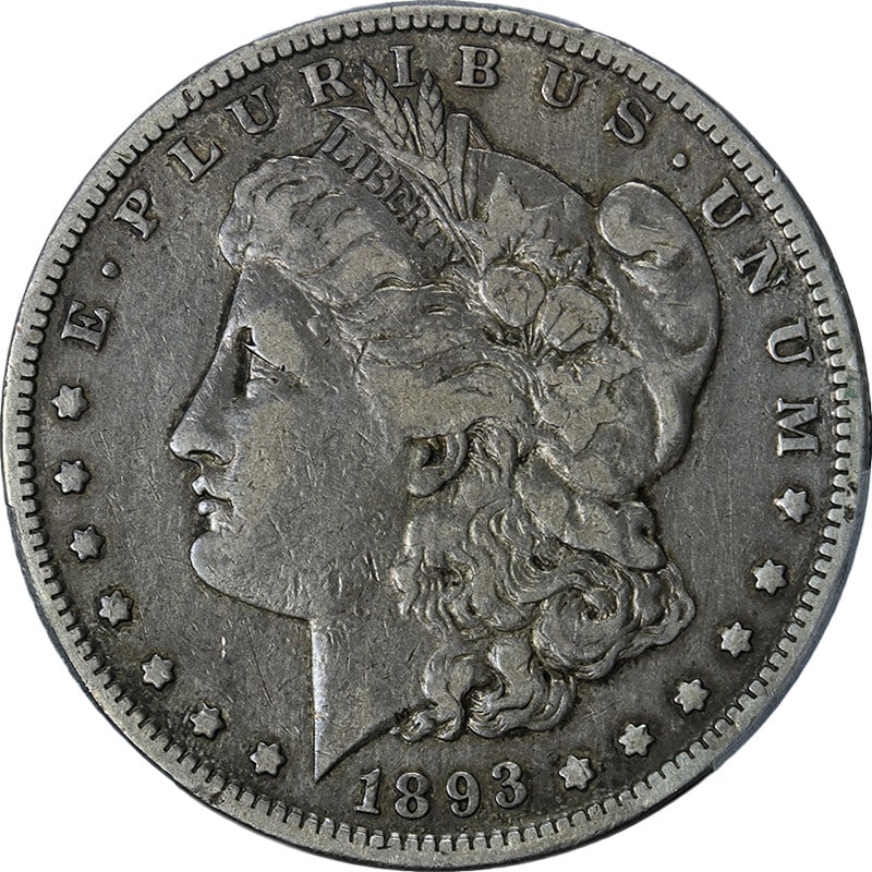 1893-S Morgan Silver Dollar PCGS VF Details Key Date Silver Coin: 1893-S Morgan Silver Dollar PCGS VF Details Key Date Silver Coin This 1893-S Morgan Silver Dollar is a key date coin, certified by PCGS with a grade of VF Details. It features a pleasing eye appeal an