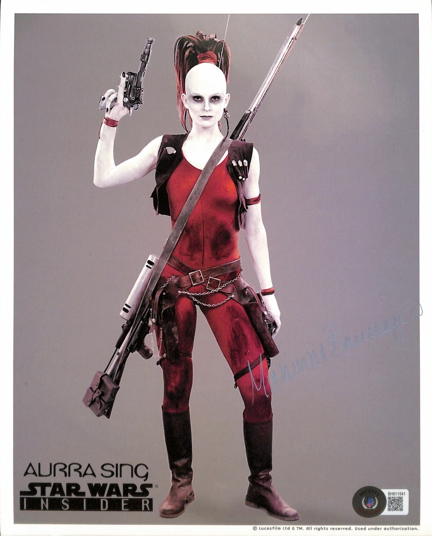 8x10 Autographed Photo Michonne Bourriague as Aurra Sing Beckett Authenticated: 8x10 Autographed Photo Michonne Bourriague as Aurra Sing Beckett Authenticated This is an autographed 8x10 photograph signed in silver permanent marker by Michonne Bourriague, the actress who portraye