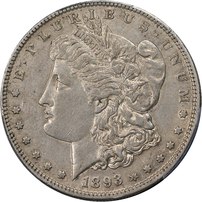 1893-S Morgan Silver Dollar PCGS XF Details Key Date Silver Coin: 1893-S Morgan Silver Dollar PCGS XF Details Key Date Silver Coin This 1893-S Morgan Silver Dollar is a key date coin certified by PCGS with a grade of XF Details. It boasts appealing color, surfaces,