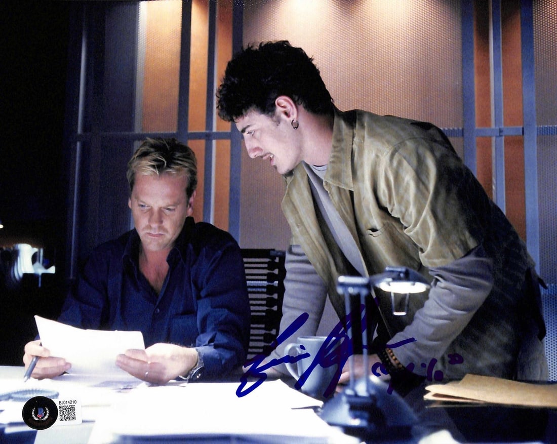 Eric Balfour Signed 8x10 Photo as Milo Pressman Beckett Certified: Eric Balfour Signed 8x10 Photo as Milo Pressman Beckett Certified This is an autographed 8x10 photograph of Eric Balfour, who portrayed "Milo Pressman" in the acclaimed TV series 24. The photograph fe