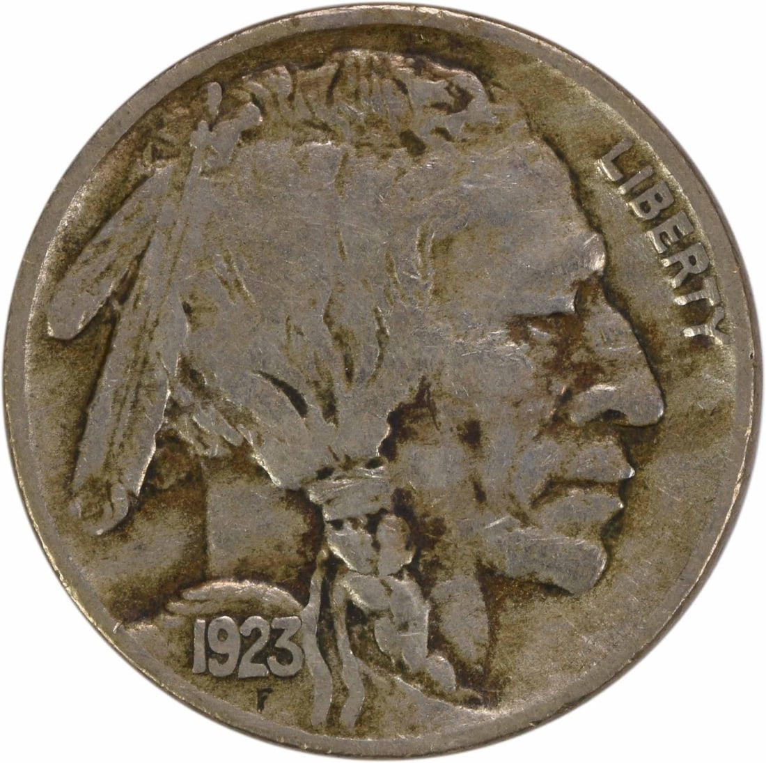 1923-S Buffalo Nickel VF Uncertified 5C Coin James Earle Fraser: 1923-S Buffalo Nickel VF Uncertified 5C Coin James Earle Fraser This 1923-S Buffalo Nickel is a captivating piece of numismatic history, featuring a design by renowned artist James Earle Fraser. The c
