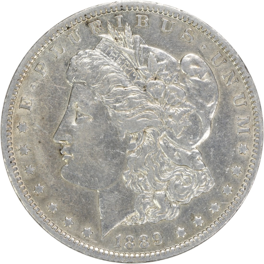 1889-O Morgan Silver Dollar 90% Silver Uncertified Coin: 1889-O Morgan Silver Dollar 90% Silver Uncertified Coin This 1889-O Morgan Silver Dollar is a classic piece of numismatic history. It features a composition of 90% silver and 10% copper, minted in New