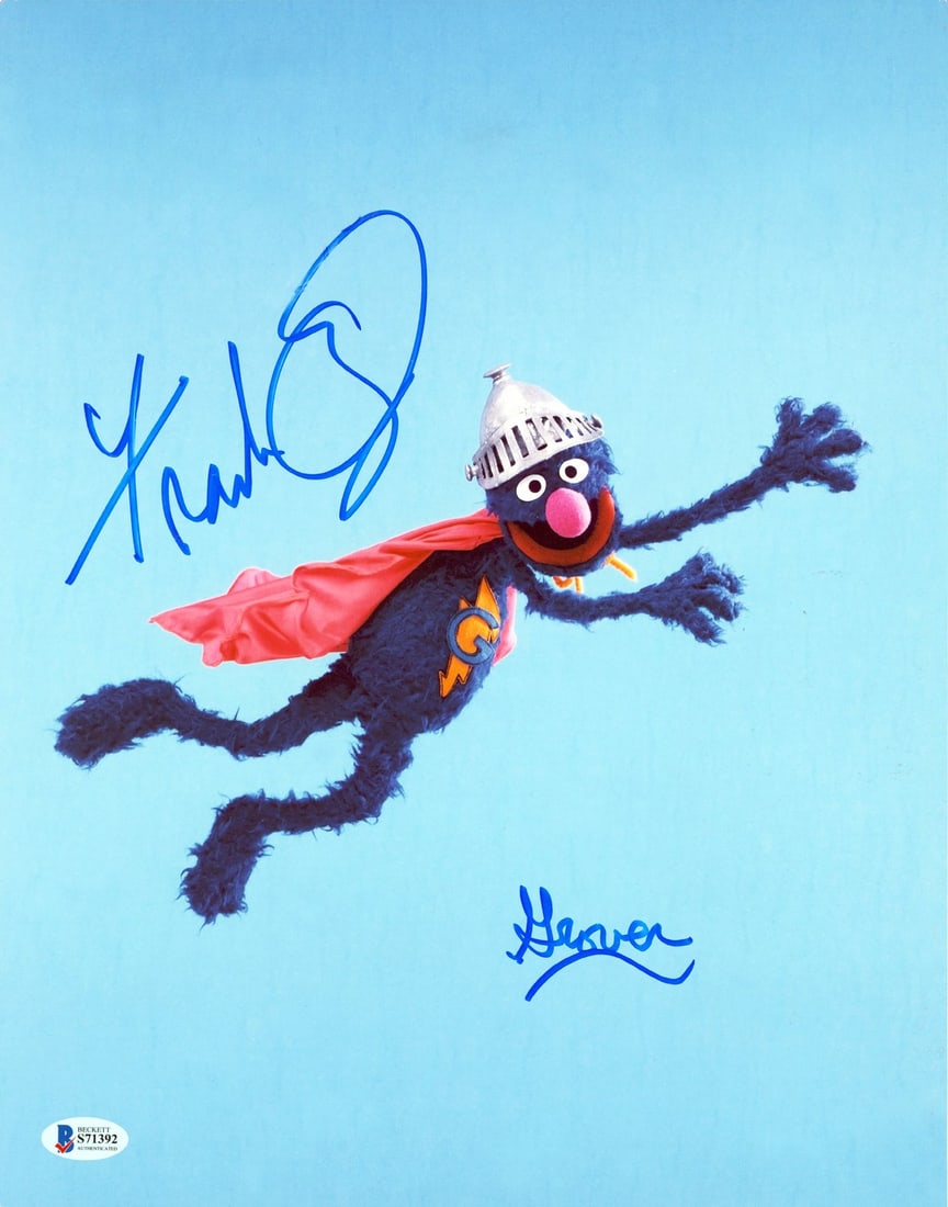 Frank Oz Signed Grover 11x14 Photo Authentic BAS COA Sesame Street: Frank Oz Signed Grover 11x14 Photo Authentic BAS COA Sesame Street This authentic vertical 11x14 photograph features Grover, personally signed by Frank Oz, the legendary puppeteer behind the beloved S