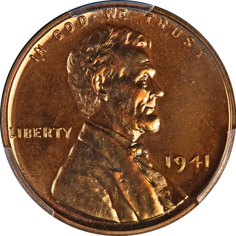 1941 Lincoln Cent Proof PCGS PR67 RD Full Red Gem Uncirculated: 1941 Lincoln Cent Proof PCGS PR67 RD Full Red Gem Uncirculated This stunning 1941 Lincoln Cent Proof is a certified gem with a remarkable PR67 RD grade from PCGS. It features a blazing full red color