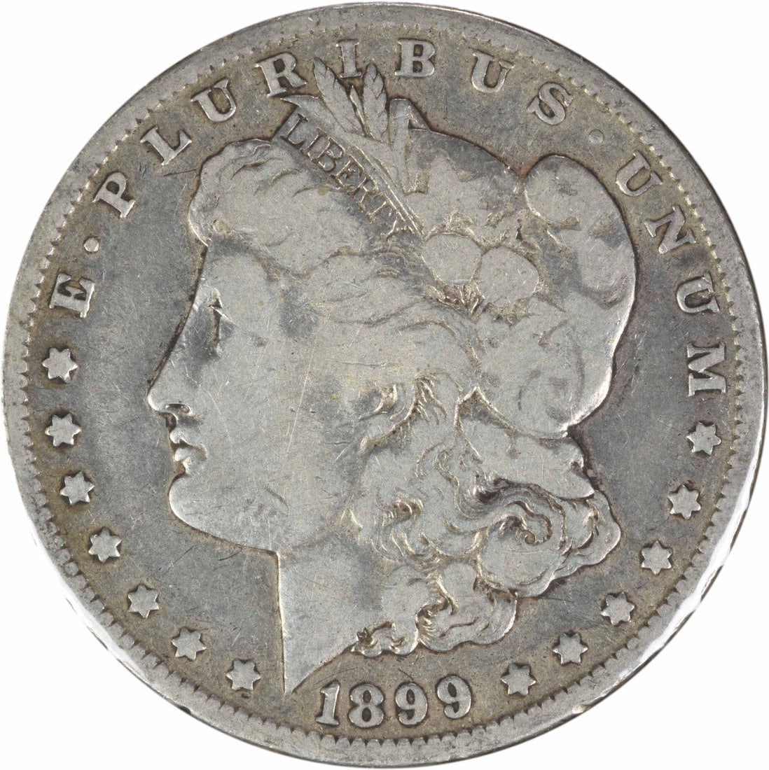 1899 VAM 31 Morgan Silver Dollar Uncertified 90% Silver: 1899 VAM 31 Morgan Silver Dollar Uncertified 90% Silver This 1899 VAM 31 Morgan Silver Dollar features a beautiful design by George T. Morgan, showcasing the iconic imagery of Lady Liberty. The coin h