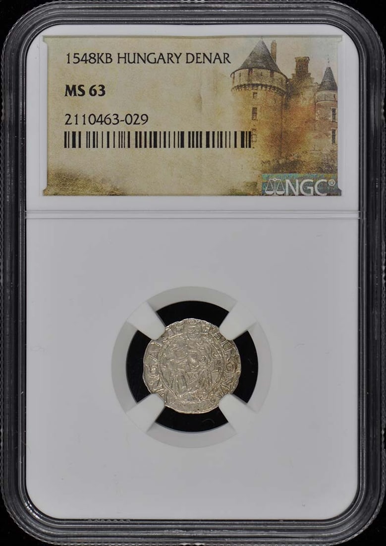 Uncirculated Hungary Denar NGC MS63 Certified Coin: Uncirculated Hungary Denar NGC MS63 Certified Coin This is an Uncirculated 1548KB Hungary Denar, certified by NGC with a grade of MS63. It showcases excellent preservation and is ideal for collectors