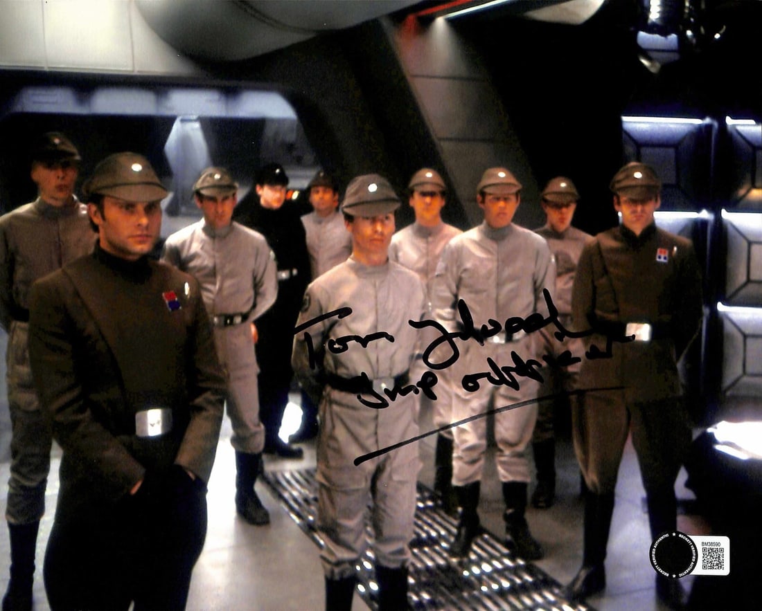 8x10 Autographed Photo Tom Flood Imperial Officer Beckett Certified Star Wars: 8x10 Autographed Photo Tom Flood Imperial Officer Beckett Certified Star Wars This is an original 8x10 photograph autographed by Tom Flood, who portrayed an Imperial Officer in Star Wars: The Empire S
